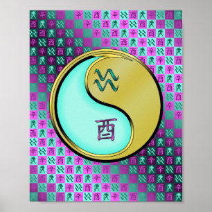 Waterman en metalen haan poster