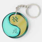 Waterman en metalen hond sleutelhanger (Achterkant)