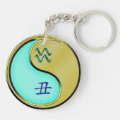 Waterman en metalen os sleutelhanger (Achterkant)