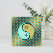 Waterman en metalen paard kaart (Staand voorkant)