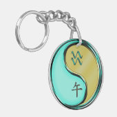 Waterman en metalen paard sleutelhanger (Voorkant Links)