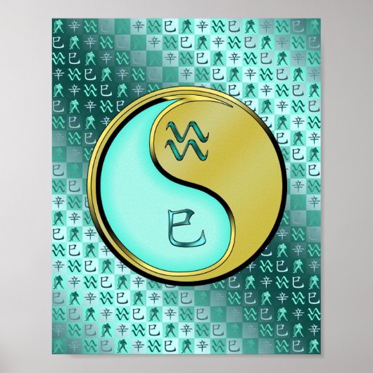 Waterman en metalen slang poster (Voorkant)