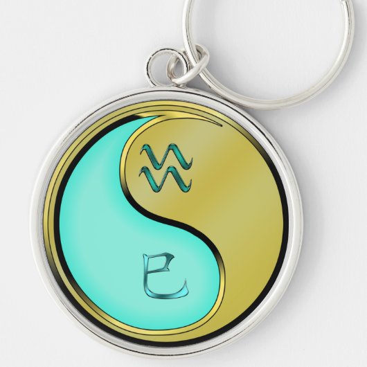 Waterman en metalen slang sleutelhanger (Voorkant)