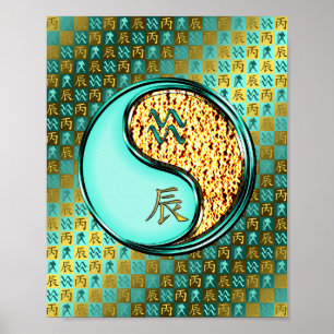 Waterman en Vuurdraak Poster