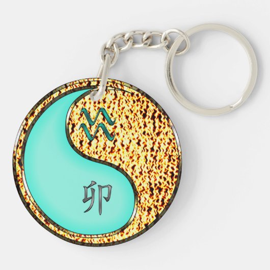 Waterman en vuurkonijn sleutelhanger (Achterkant)