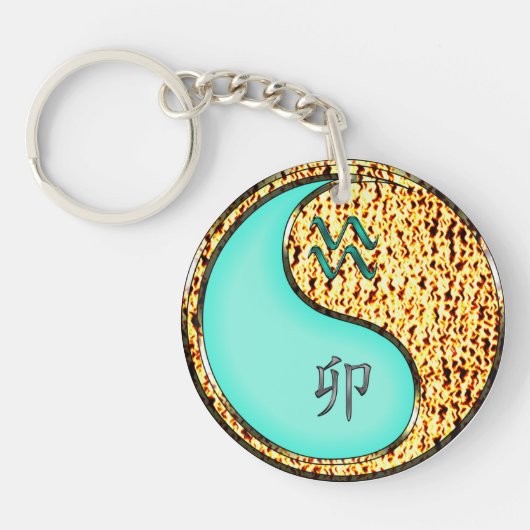 Waterman en vuurkonijn sleutelhanger (Voorkant)