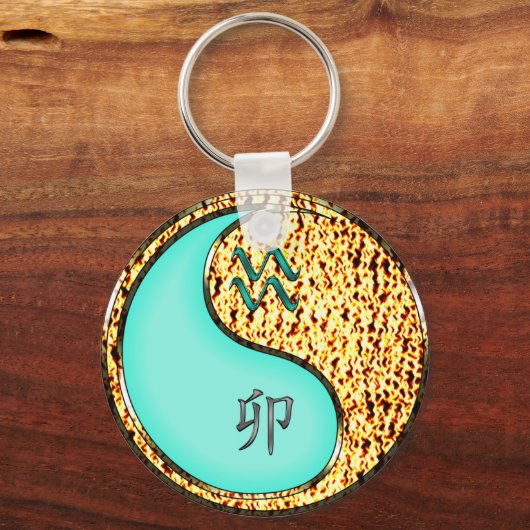 Waterman en vuurkonijn sleutelhanger (Achterkant)