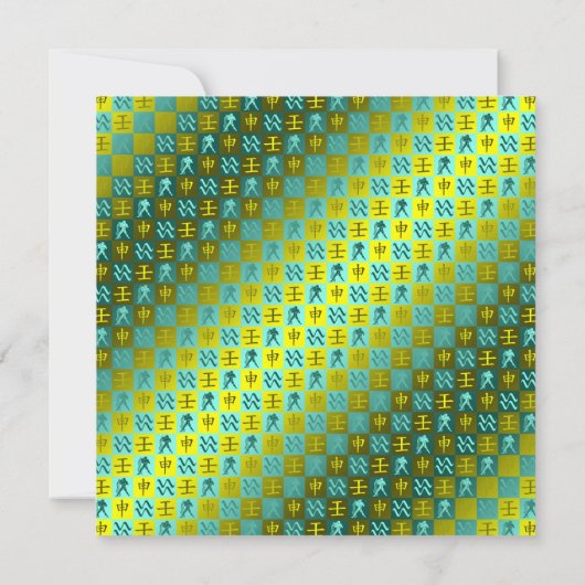 Waterman en wateraap kaart (Achterkant)