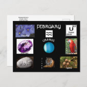 Waterman februari verjaardagsmaand ansichtkaart briefkaart (Voorkant / Achterkant)