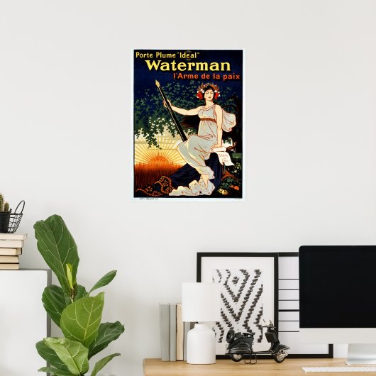  waterman fonteinpen adverteren poster (Thuiskantoor)