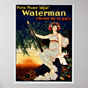  waterman fonteinpen adverteren poster