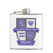 Waterman Geboortecrest™ voor 1-18 februari Heupfles (Voorkant)