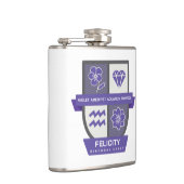 Waterman Geboortecrest™ voor 1-18 februari Heupfles (Rechts)