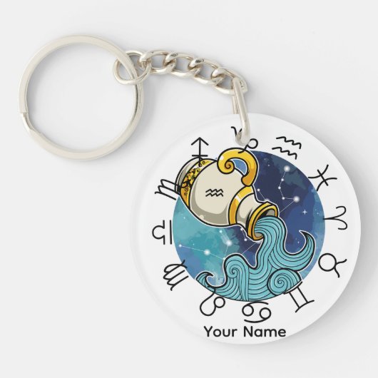 Waterman & Gemini Acryl Sleutelhanger (Voorkant)