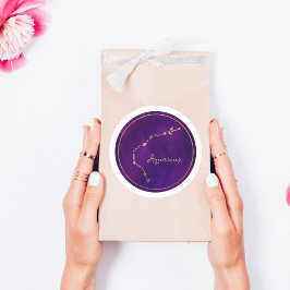 Waterman goudfolie sterrenbeeld Constellatie Ronde Sticker