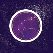 Waterman goudfolie sterrenbeeld Constellatie Ronde Sticker