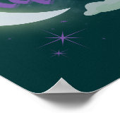 Waterman Hemelse Maan Wolk Sterren Astrologie Kuns Poster (Hoek)