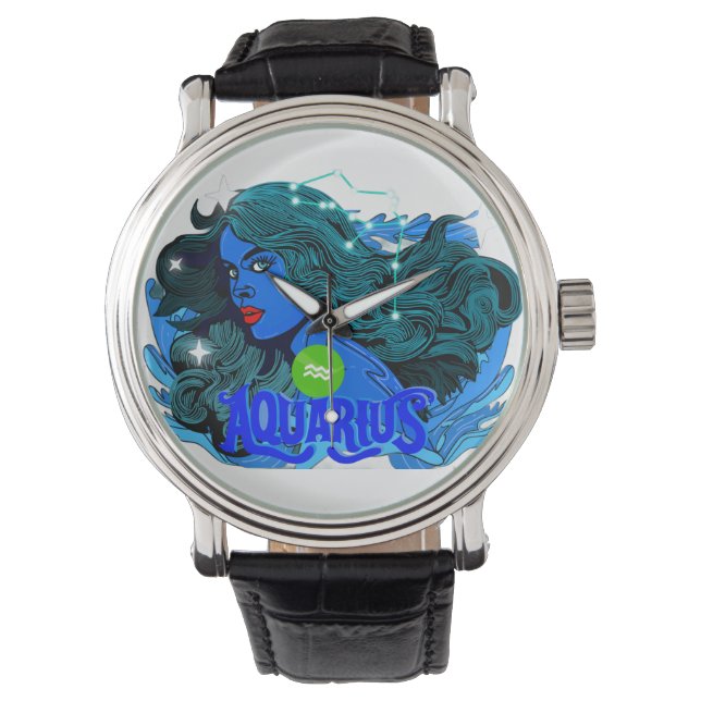 Waterman horoscoop sterrenbeeld horloge (Voorkant)
