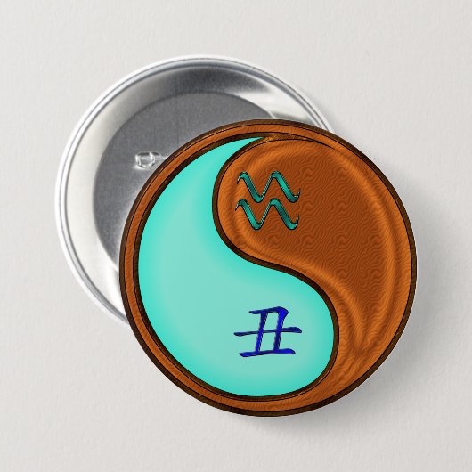 Waterman & Houten Os Ronde Button 7,6 Cm (Voorkant /achterkant)