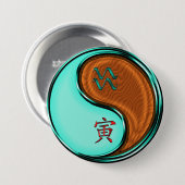 Waterman & Houten Tijger Ronde Button 7,6 Cm (Voorkant /achterkant)