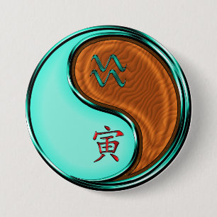 Waterman & Houten Tijger Ronde Button 7,6 Cm