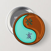 Waterman & Houten Varken Ronde Button 7,6 Cm (Voorkant /achterkant)
