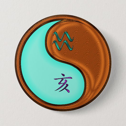 Waterman & Houten Varken Ronde Button 7,6 Cm (Voorkant)
