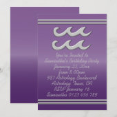 Waterman in Chrome op Amethyst Effect Verjaardag Kaart (Voorkant / Achterkant)