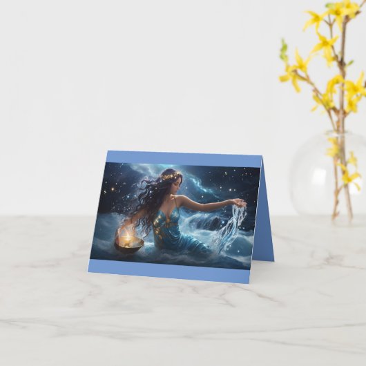 Waterman Kosmische Gelukkige Verjaardag Kaart (Gele Bloem)