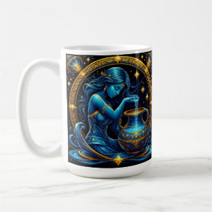 ♒ Waterman Kosmische Gloed 🌌 Mooie Dierenriem Koffiemok