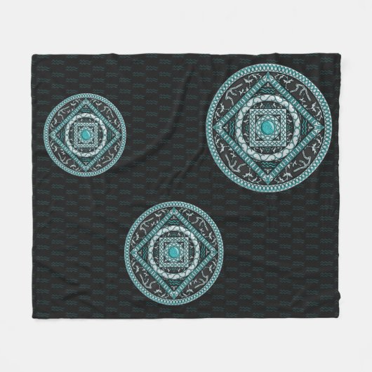 Waterman Mandala Fleece Deken (Voorkant (Horizontaal))