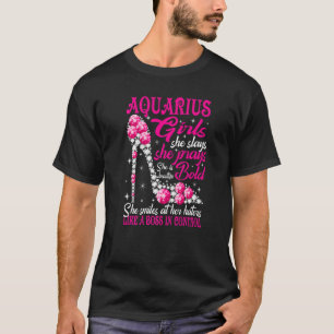 Waterman Meisje Als een Baas in Controle diamanten T-shirt