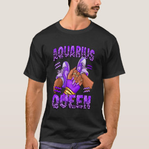 Waterman Meisje Sterrenbeeld Verjaardag Afro Konin T-shirt