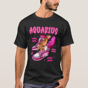 Waterman Meisje Verjaardag Zwarte Vrouw Sneakers S T-shirt