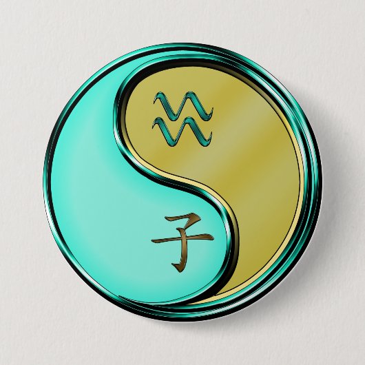 Waterman & Metaal Rat Ronde Button 7,6 Cm (Voorkant)