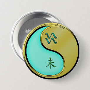 Waterman & Metalen Geit Ronde Button 7,6 Cm