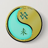 Waterman & Metalen Geit Ronde Button 7,6 Cm (Voorkant)