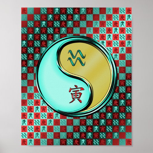 Waterman & Metalen Tijger Poster (Voorkant)