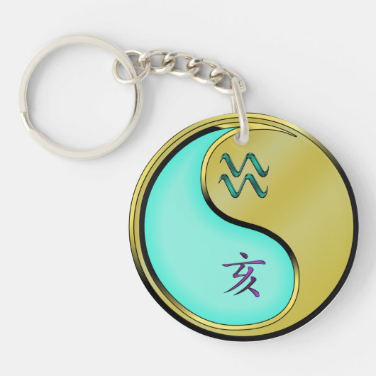 Waterman & Metalen Zwijn Sleutelhanger (Voorkant)