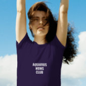 Waterman moeders club blauwe typografie modern t-shirt