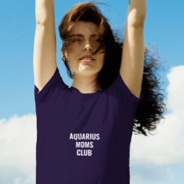 Waterman moeders club blauwe typografie modern t-shirt