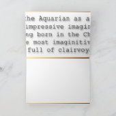 Waterman Paard Chinees Western Astrologie Verjaard Kaart (Binnen)