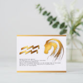 Waterman Paard Verjaardag Astrologie Persoonlijkhe Briefkaart (Staand voorkant)