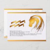 Waterman Paard Verjaardag Astrologie Persoonlijkhe Briefkaart (Voorkant / Achterkant)