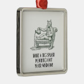 Waterman Pun Wise Katten Dierenriem Kerst Ornament (Rechts)