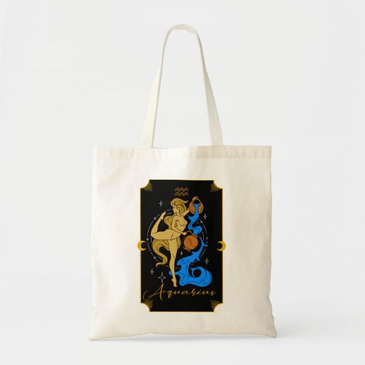 Waterman Saucy Tekenen Astrologische Canvas tas (Voorkant)