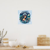 Waterman Schoonheid Vrouw Astrologie Poster (Keuken)