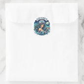 Waterman Schoonheid Vrouw Astrologie Ronde Sticker (Tas)
