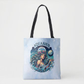 Waterman Schoonheid Vrouw Astrologie Tote Bag (Voorkant)