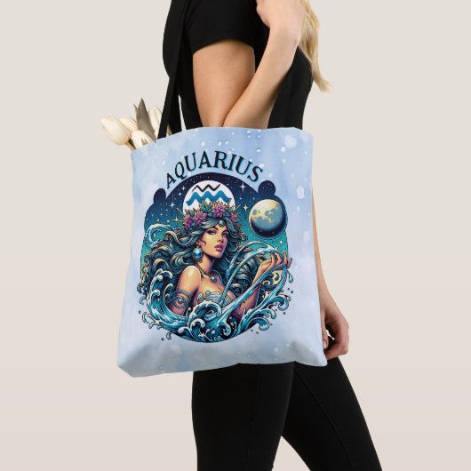 Waterman Schoonheid Vrouw Astrologie Tote Bag (Dichtbij)